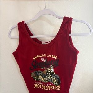 Red American Legend Speedway Tank Top